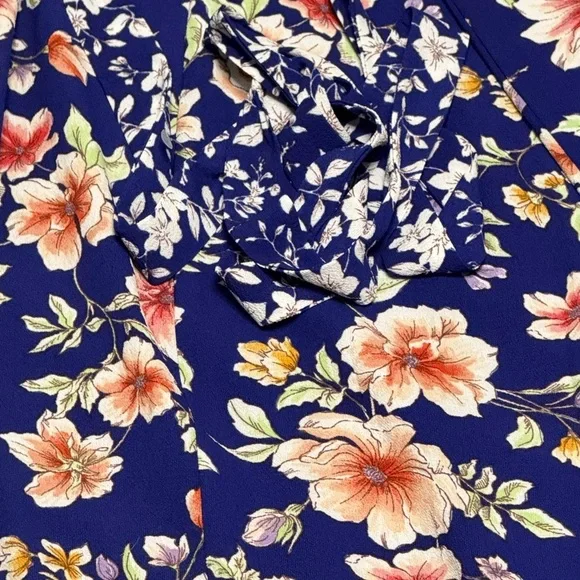 Studio B Summer Dress Blue Long Floral NWT XL - Picture 11 of 13